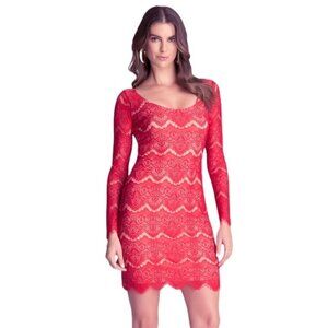 Bebe long sleeve lace dress